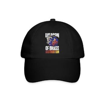 Trumpet Player Pun Weapon Of Brass - Baseballkappe - Schwarz/Schwarz - Vorne