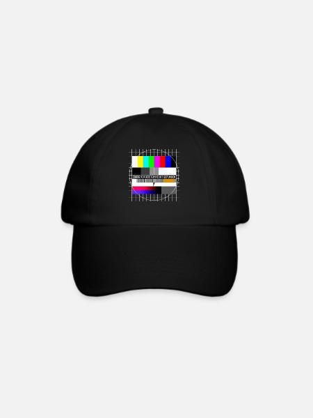 Testbild Error 404 Kostüm Nicht Gefunden Karneval - Baseballkappe - Schwarz/Schwarz