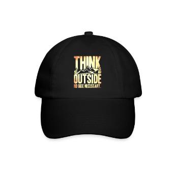 Think Outside No Necessary - Baseballkappe - Schwarz/Schwarz - Vorne