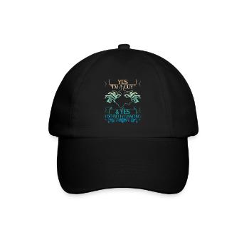 Bin ein Kerl & Ja, ich tanze Bauchtanz Bauchtänzer - Baseballkappe - Schwarz/Schwarz - Vorne