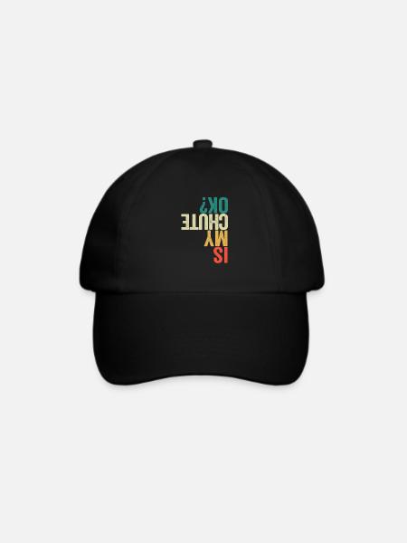 Ist mein Fallschirm in Ordnung Lustig Fallschirm - Baseballkappe - Schwarz/Schwarz