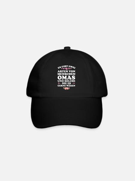 Oma Großmutter Großmütter Geschenk - Baseballkappe - Schwarz/Schwarz