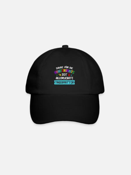 Vielen Dank für die bunte Zeit Danke Tagesmutter - Baseballkappe - Schwarz/Schwarz