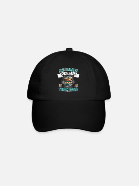 Ja, Ich Brauche Wirklich All Diese Bücher - Baseballkappe - Schwarz/Schwarz