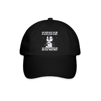 Fass mein Kaffee an und ich klatsch dich Kaffee - Baseballkappe - Schwarz/Schwarz - Vorne