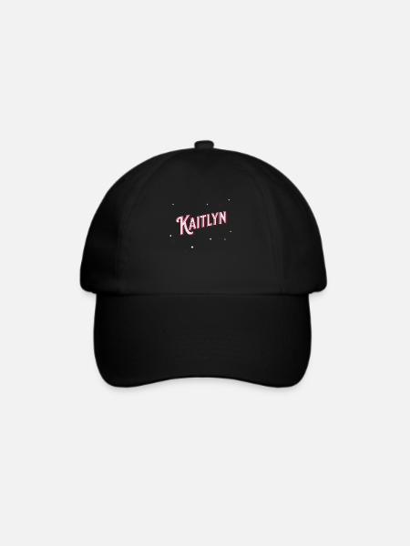 Kaitlyn Namen personalisiert - Baseballkappe - Schwarz/Schwarz