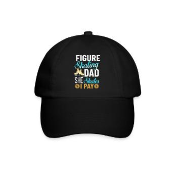 Eiskunstlauf Eisläufer Schlittschuhe Eislaufen - Baseballkappe - Schwarz/Schwarz - Vorne