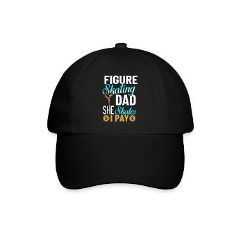 Eiskunstlauf Eisläufer Schlittschuhe Eislaufen - Baseballkappe - Schwarz/Schwarz - Vorne