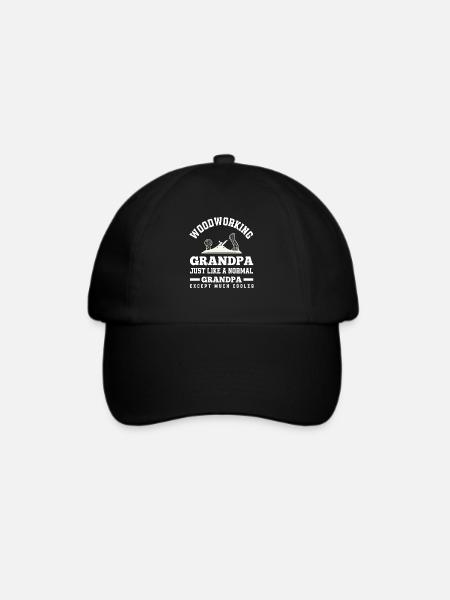 Holzarbeiter Opa - Baseballkappe - Schwarz/Schwarz