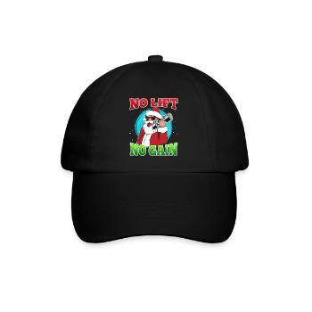 No Lift no Gain Nikolaus No Lift no Gift - Baseballkappe - Schwarz/Schwarz - Vorne