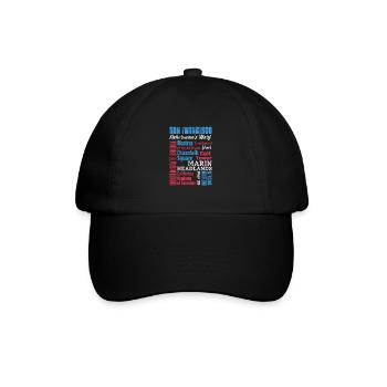 San Francisco Golden Gate Kalifornien Geschenk - Baseballkappe - Schwarz/Schwarz - Vorne