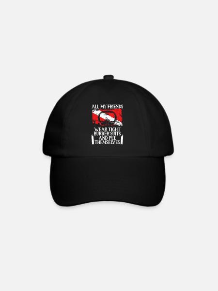 Alle Meine Freunde Tragen Enge Anzüge - Baseballkappe - Schwarz/Schwarz