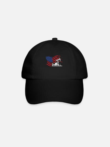 Bohrturm America Öl Bohren Bohrinsel - Baseballkappe - Schwarz/Schwarz