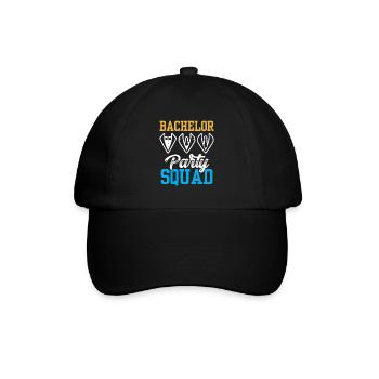 Junggesellenabschied Squad Braut Junggeselle - Baseballkappe - Schwarz/Schwarz - Vorne