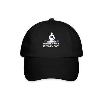 DJ Auftritt Auflegen - Baseballkappe - Schwarz/Schwarz - Vorne