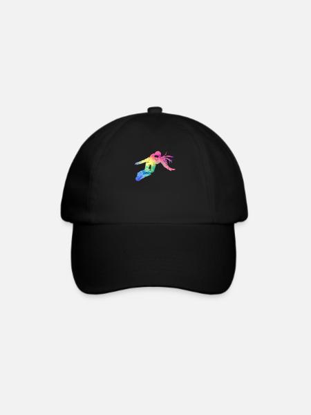 Boarder Girl Snowboarder Snowboard Ski Wintersport - Baseballkappe - Schwarz/Schwarz