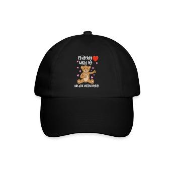 Plüschig Wird Oft Mit Dick Verwechselt - Baseballkappe - Schwarz/Schwarz - Vorne