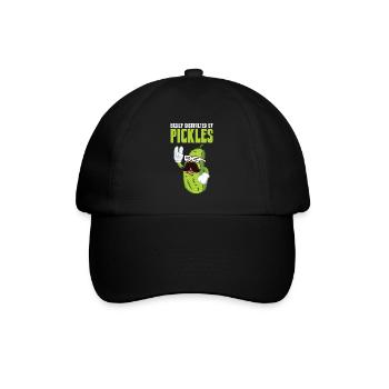Easily Distracted By Pickles - Baseballkappe - Schwarz/Schwarz - Vorne