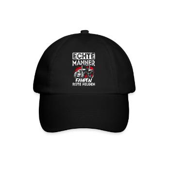 Traktor Landwirt Trecker Echte Männer Spruch Landw - Baseballkappe - Schwarz/Schwarz - Vorne