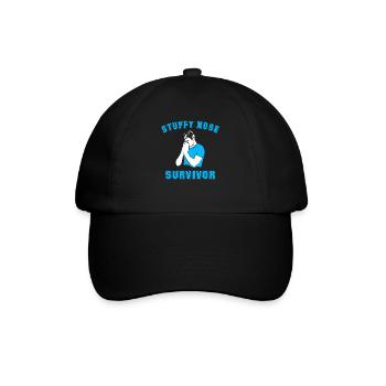 Retro Stuffy Nose Survivor - Baseballkappe - Schwarz/Schwarz - Vorne