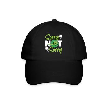 Pickleball Sorry Not Sorry - Baseballkappe - Schwarz/Schwarz - Vorne