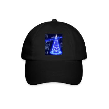 Weihnachten Weihnachtsbaum Schematic Blaupause - Baseballkappe - Schwarz/Schwarz - Vorne