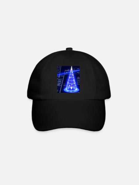 Weihnachten Weihnachtsbaum Schematic Blaupause - Baseballkappe - Schwarz/Schwarz