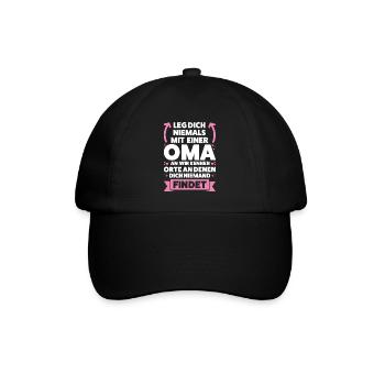 Oma Großmutter Großmütter Geschenk - Baseballkappe - Schwarz/Schwarz - Vorne