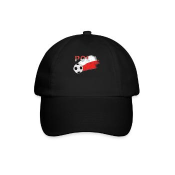 Fahne Polen - Baseballkappe - Schwarz/Schwarz - Vorne