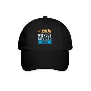 Tag der gefüllten Eier - Baseballkappe - Schwarz/Schwarz - Vorne