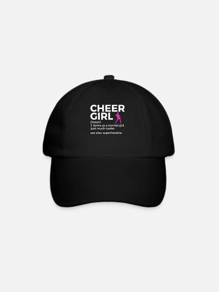 Cheerleader Cheerleading - Baseballkappe - Schwarz/Schwarz