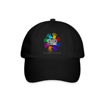Autism Strong - Baseballkappe - Schwarz/Schwarz - Vorne