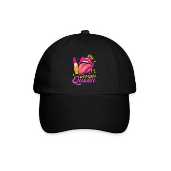 Horoskop Skorpion - Baseballkappe - Schwarz/Schwarz - Vorne