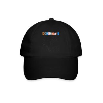Supergeil Super Tolle Briefe Aus Einer Zeitschrift - Baseballkappe - Schwarz/Schwarz - Vorne