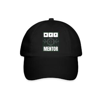NFT Mentor Nicht Fungibles Token Für Virtuelles - Baseballkappe - Schwarz/Schwarz - Vorne