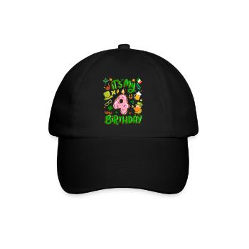 Es Ist Mein 4 Geburtstag Urlaub Donut St. - Baseballkappe - Schwarz/Schwarz - Vorne