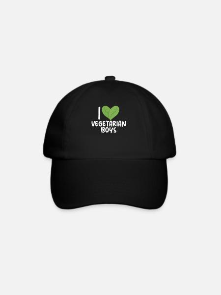 Gemüseliebhaber Vegetarische Geschenke - Baseballkappe - Schwarz/Schwarz