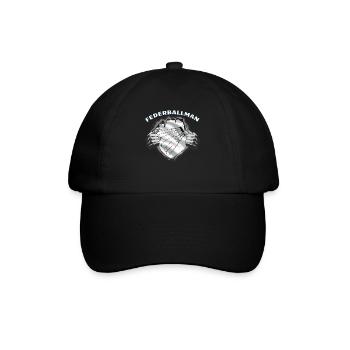 Badminton Geschenkidee Sport Design - Baseballkappe - Schwarz/Schwarz - Vorne