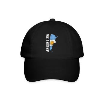 argentina flag, argentinian - Baseballkappe - Schwarz/Schwarz - Vorne
