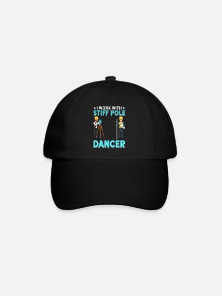 Vermessungsingenieur Tiefbau Bauwesen Geschenke - Baseballkappe - Schwarz/Schwarz