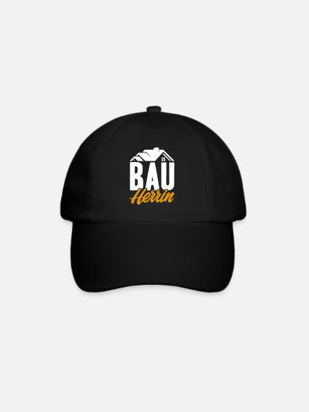 Bauherrin - Baseballkappe - Schwarz/Schwarz