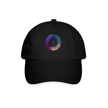 Fische Sternzeichen Symbol Mandala - Baseballkappe - Schwarz/Schwarz - Vorne