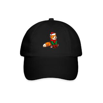 Fuchs Weihnachtsmann - Baseballkappe - Schwarz/Schwarz - Vorne