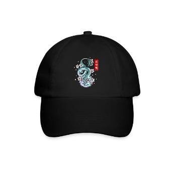 Japanischer Erddrache Elementarer Mythos - Baseballkappe - Schwarz/Schwarz - Vorne