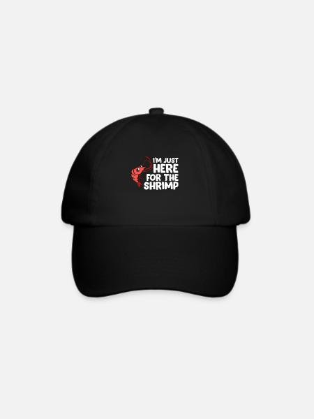 I'm Just Here For The Shrimp Seafood Shrimp - Baseballkappe - Schwarz/Schwarz