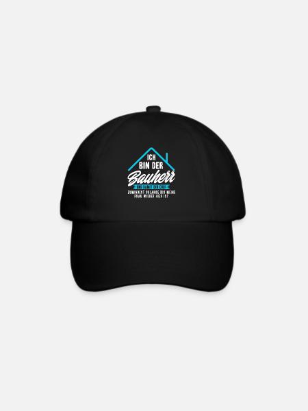 Ich Bin Nur der Bauherr - Baseballkappe - Schwarz/Schwarz