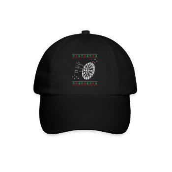 Dartscheibe In Weihnachten - Baseballkappe - Schwarz/Schwarz - Vorne
