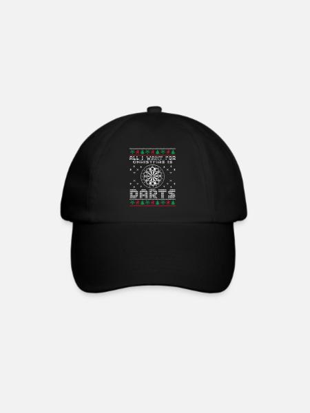 Ich Will Nur Dart Spielen - Baseballkappe - Schwarz/Schwarz