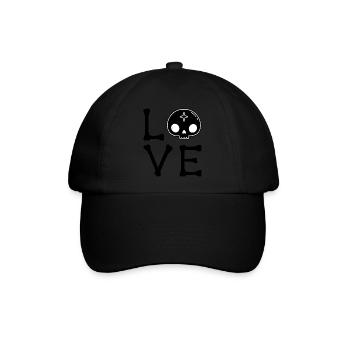 Love Emo Music Skull and Bones Metalcore - Baseballkappe - Schwarz/Schwarz - Vorne