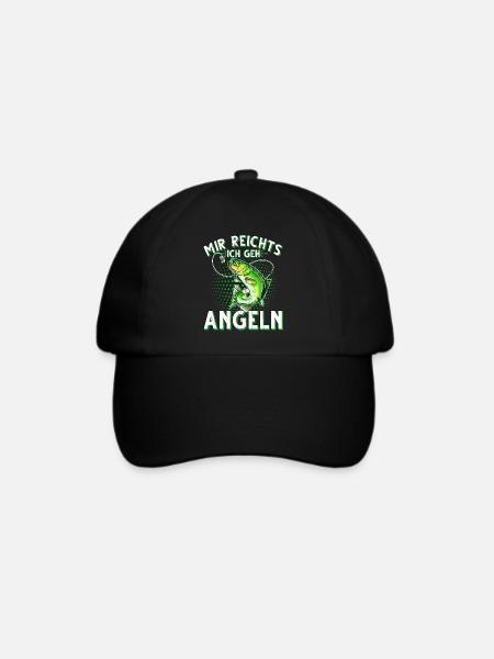Mir Reichts Ich Geh Angeln Fischen Angler - Baseballkappe - Schwarz/Schwarz
